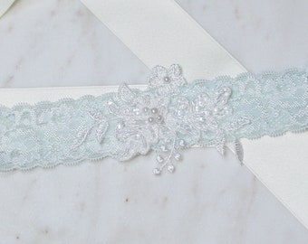 Tiny lace garter, wedding garter, garter, blue garter, garter for wedding, bridal garter, toss garter