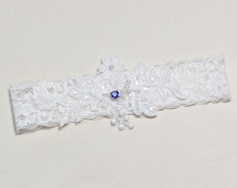 Something blue garter, tiny lace garter, wedding garter, bridal garter, garter for wedding