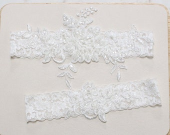 Lace garter set, bridal garter set, wedding garter set, garter for wedding, bride garter set