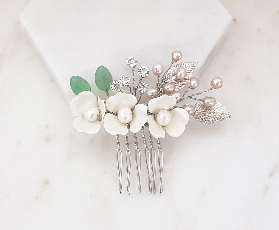 Pearl Hair Comb, Bridal Hair Piece, Prom Hair Accessory, Bridal Hair