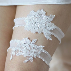 Sequin garter set, bridal garter set, wedding garter set, wedding garters, bridal garter belt image 1