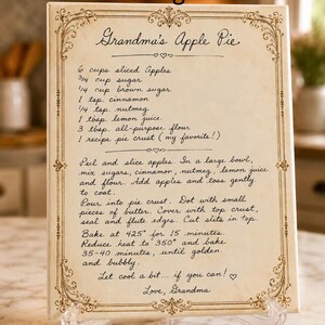 Personalized Grandma Recipe Tile, Custom Handwritten Recipe Ceramic Tile, Family Recipe Keepsake, Memorial Kitchen Decor Gift