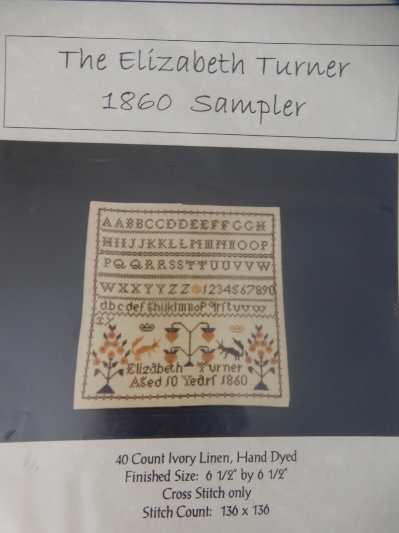 Handwork Samplers, the Elizabeth Turner 1860 Sampler, Pattern 136 X 136 ...
