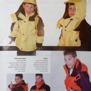Jalie #2008, lined parka pattern, includes sizes child 22&quot; chest through adult chest 47&quot;, uncut and FF,  Canadian, Jeanne Binet 2002