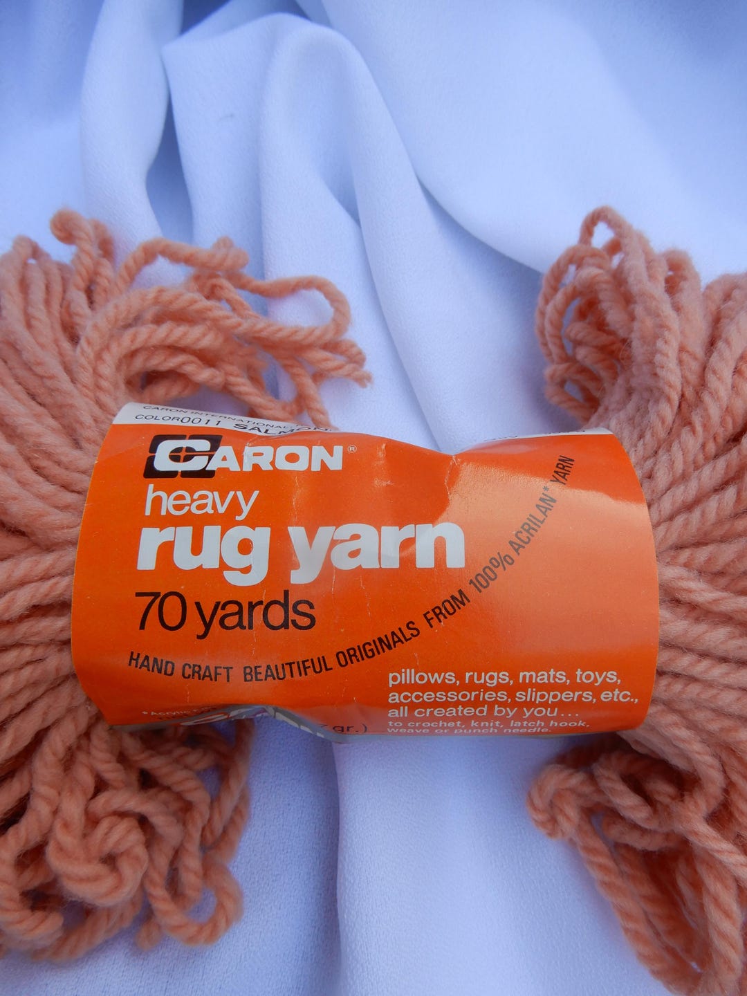 Heavy Rug Yarn Patterns Caron Heavy Rug Yarn, 70 Yard Skein, 2 Ounces, #0011 Salmon, 100% ...