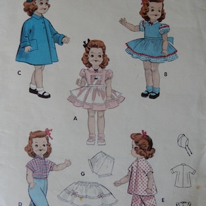 14&quot; tall doll sewing pattern, Butterick 7155, Toni, Toni Walker, Harriet Hubbard Ayer, Mary Hartline, Sara Ann, Princess Mary, cut, complete
