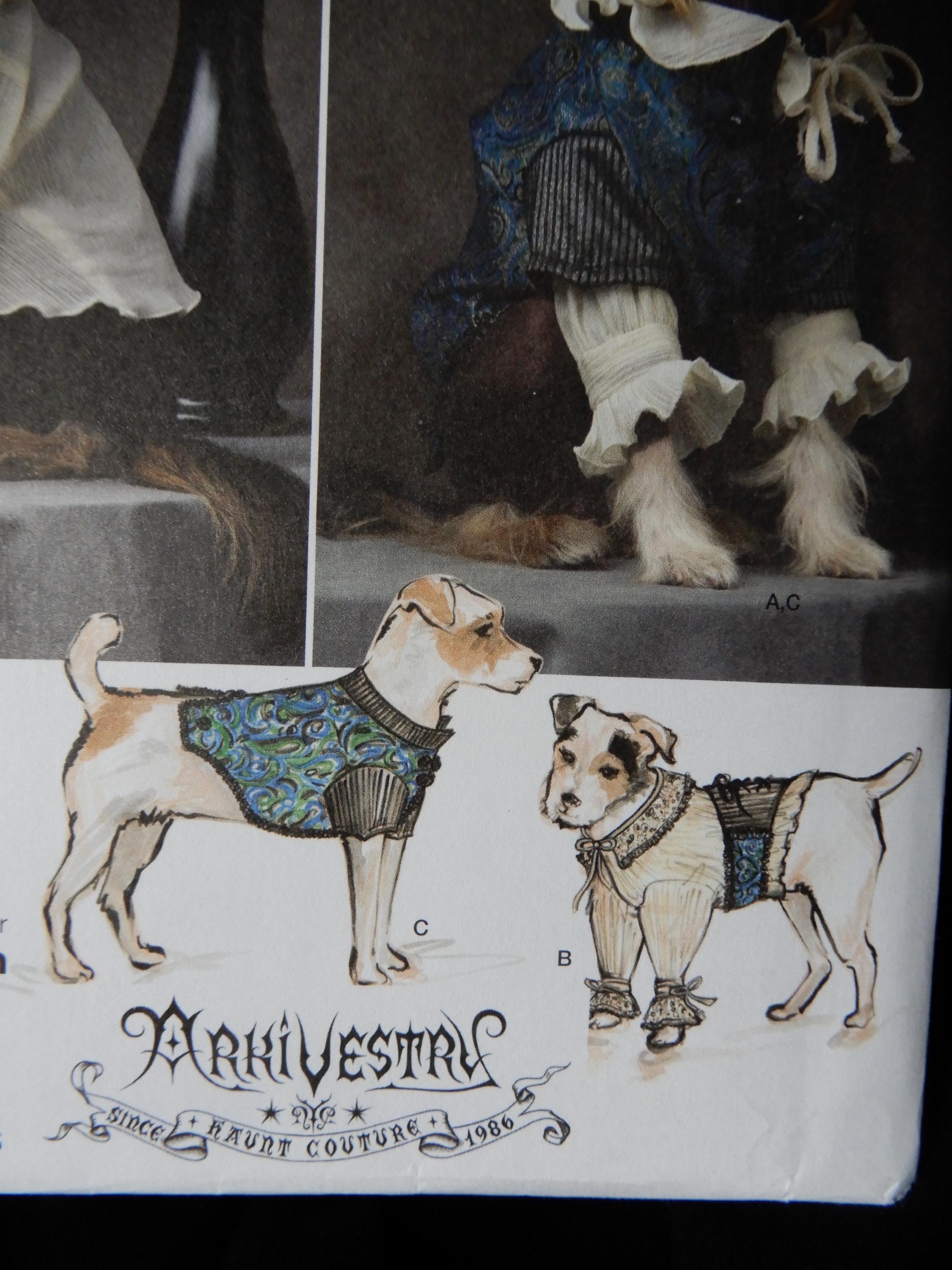 XS - M Dog Costumes, Simplicity 2759, Shirt, Corset, Coat, 4