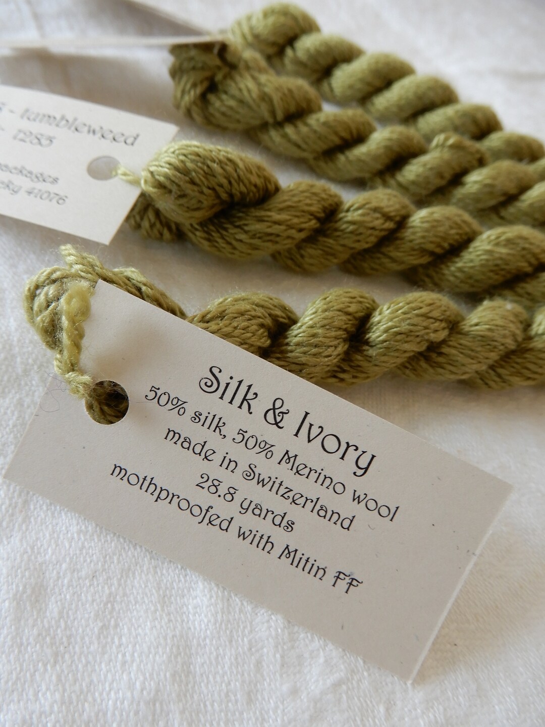 Silk and Ivory Yarn by Brown Paper Packages, Tumbleweed, Color 168, Lot