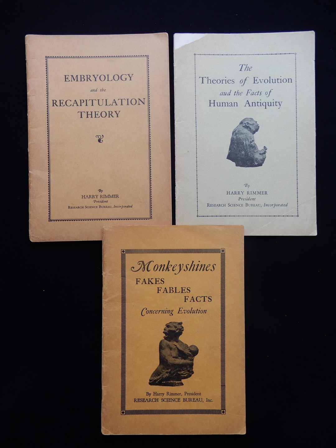 Harry Rimmer Modling Harry Rimmer Pamphlets, Research Science Bureau, Evolution Related ...