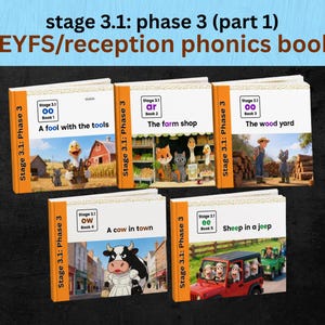 Phonics reading books bundle | stage 3.1 | EYFS reception | decodable colour coded | homeschooling resources | educational | back to school