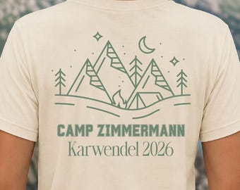 Personalisiertes Camping Shirt | Family & Partner Camping Shirt mit Front- und Rückenprint