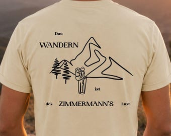 Personalisiertes Geschenk | Wander Shirt mit Familienname | Minimalistisches Natur Shirt