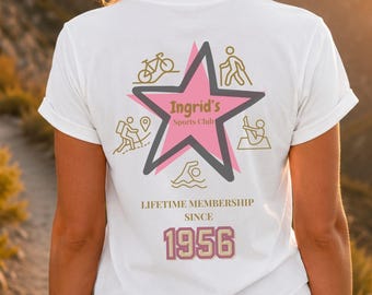 Personalisiertes Geburtstags Shirt | Sports Club T-Shirt mit Name & Jahrgang | Geschenk Sportler | Fitness Shirt | Geburtstag Geschenk