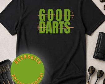 Dart Shirt personalisierbar | Good Darts Design mit Spieler- oder Vereinsname