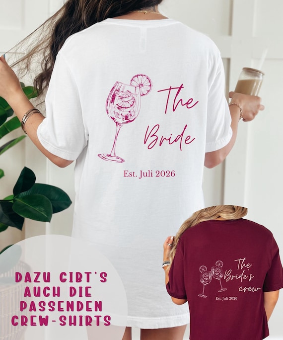 JGA Frauen Shirt, Braut-T-Shirt Junggesellinnenabschied, Shirt Team Braut Shirt, Geschenkidee Braut, Brautjungfer, JGA Frauen, Gruppen Shirt
