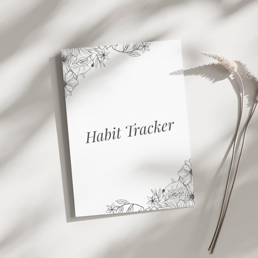 Minimalist Habit Tracker Printable PDF | Daily Routine & Goal Tracker ...