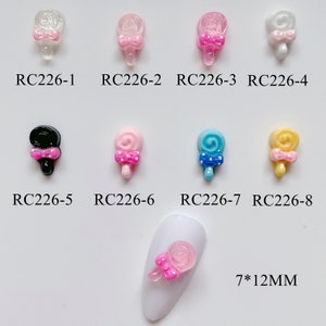 30pcs/bag Cartoon Nail Art Lollypop Candy Deco Resin Cartoon Deco Nail Art Decoration Nail DIY Deco RC226