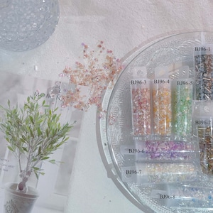 1Jar Nail Art Mixed Crystal Mini Beads Stones and Pieces Decoration Nail Art Deco BJ96