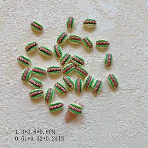 30pcs/bag Cartoon Blueberry Coffee Hamburger Tanghulu Resin Cartoon Deco Nail Art Decoration Nail DIY Deco