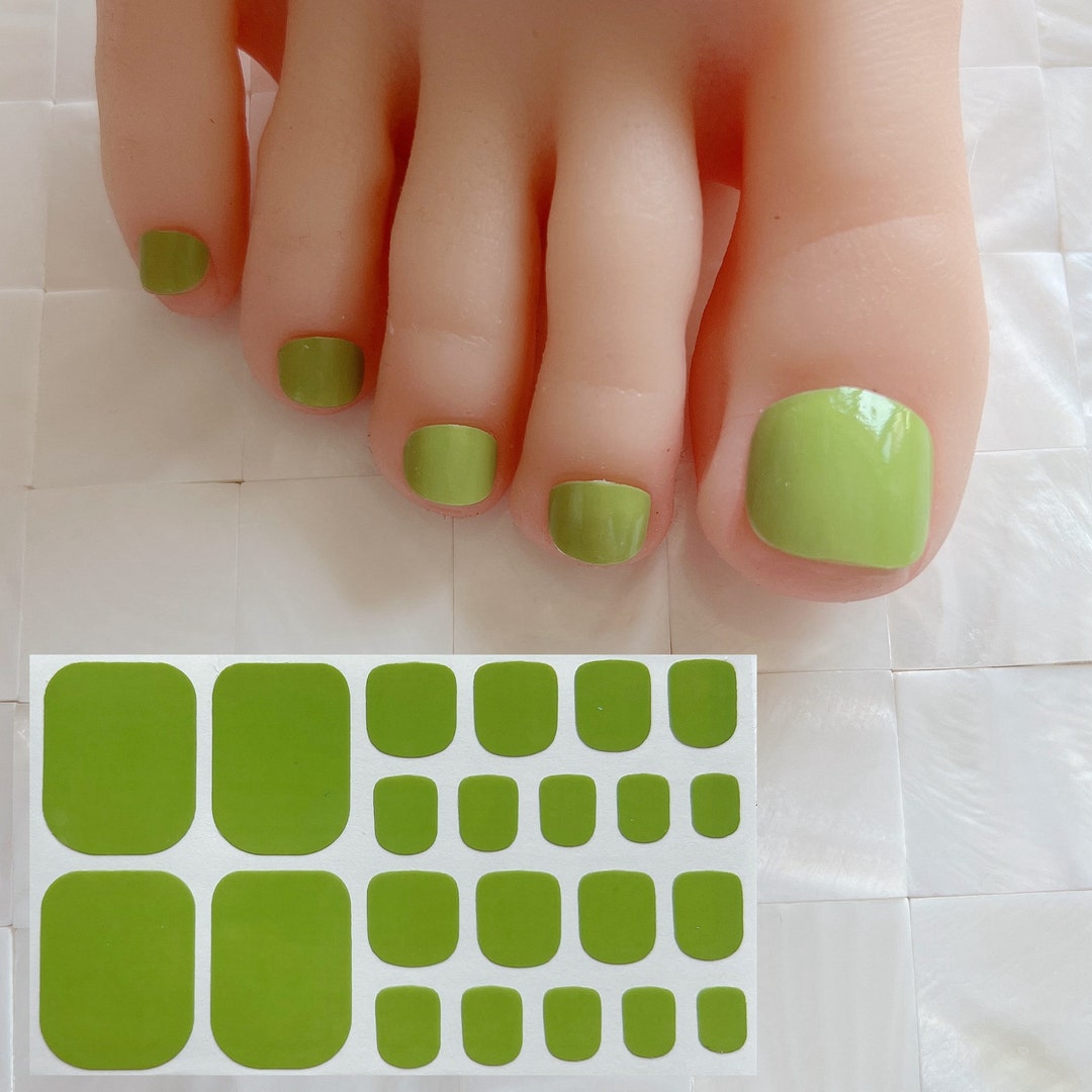 1pc Nail Art Full-cover Toe Nail Sticker Sheet Manicure Sticker