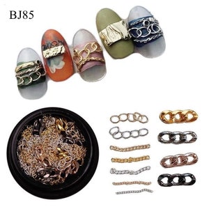 1Jar Cute Different Chain Shape Mix in one jar Nail Art Metal Decoration BJ85