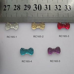 30pcs/bag Glitter Crystal Bow Resin Cartoon Deco Nail Art Decoration Nail DIY Deco RC165