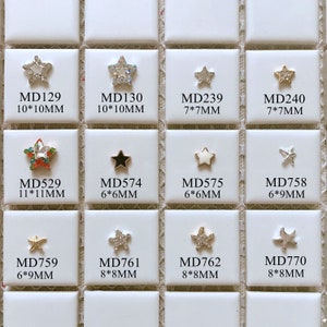 5pcs Metal 3d Charms Metal Decoration with Rhinestone Star Deco with Rhinestone Nail Art Decoration