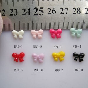 30pcs/bag Resin Cute Bow Nail Art Decoration Nail DIY Deco Resin Bow without Rhinestone RB9