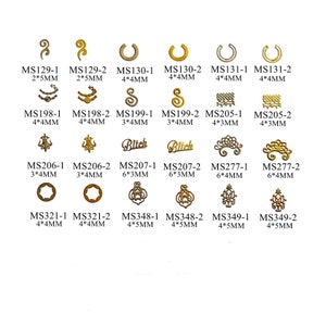 100pcs/bag Silver and Gold non-adhesive Soft Metal Sticker Circle  Shape Nail Art Decoration M14
