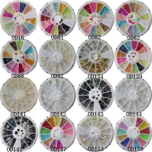1pc Retail Different Half-Pearls Wheel Heart Pearl Gold&Silver Pearl AB pearl Wheel Decoration in wheel Shiny Nail Decoration