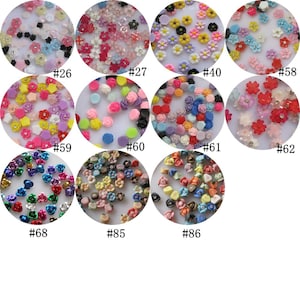 30pcs/bag Different Mix-Designs Bag Flower Rose Flower Ceramic Flower Resin Bow Deco Nail Art Decoration Nail DIY Deco #4