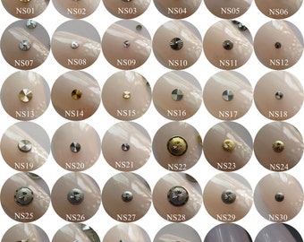 30pcs Fancy Gold/Silver/Black Round Square Metal Stud Nail Art Decoration Cellphone Decoration NS01-36