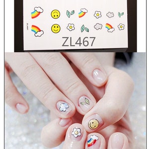 1 szt. Arkusz naklejek Nail Art Full-Cover 14 tipsów Naklejka na paznokcie z mini pilnikiem ZL459-471