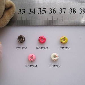 30pcs/bag Cartoon Mini Donuts Deco Resin Cartoon Deco Nail Art Decoration Nail DIY Deco RC122