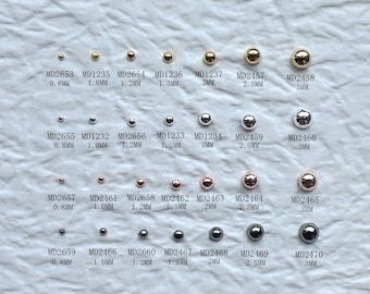 Approx. 100pcs/bag Metal Stud Mini Round Half-ball Shape Stud Nail Art Metal Deco