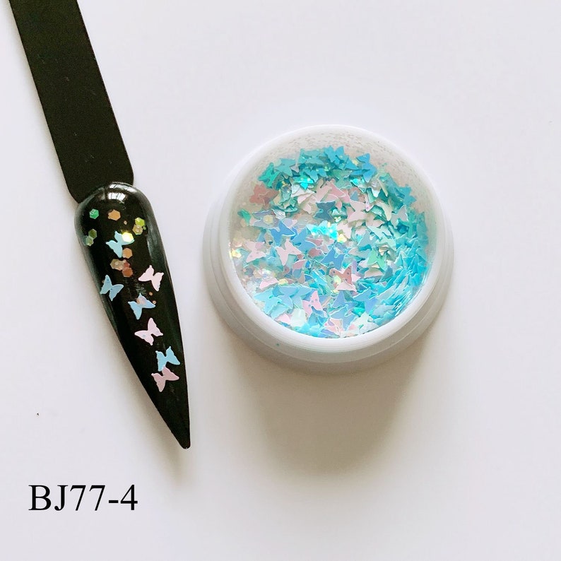 1jar Nail Art Butterfly Glitter Pieces Nail Art Decoration in - Etsy