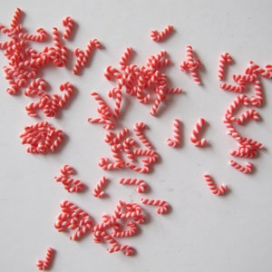 30pcs/bag Polymer Clay Nail Decoration Lovely Outlooking Red Sugar Shape Nail Art Decorations