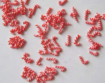 30pcs/bag Polymer Clay Nail Decoration Lovely Outlooking Red Sugar Shape Nail Art Decorations