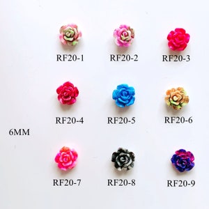 30pcs Cute Nail Art Resin Rose Flower Shape Decoration DIY Nail Art Supply RF20