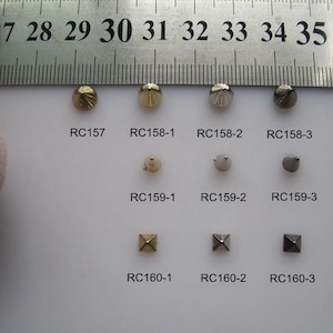 30pcs/bag Plated Resin Stud Spike Square Stud Resin Cartoon Deco Nail Art Decoration Nail DIY Deco RC157-160