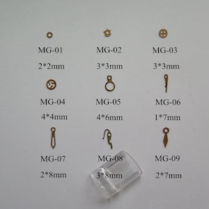 100pcs/bag Gold Gear Series non-adhesive Hard Metal Sticker Nail Art Decoration M32