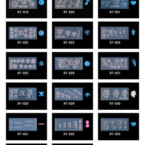 1PC Nail Art Rhinestone Shape Acrylic Mold Acrylic powder mold nail art RT019-036 Heart Music-Sign Heart Skull Flower