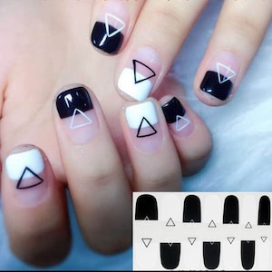 1 st nail art stickervel volledige dekking 14 tips nail art wrap nail art sticker met minivijl YMX054-066
