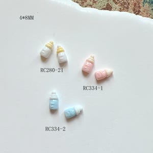 30pcs/bag Milk Bottle Shapes Resin Cartoon Deco Nail Art Decoration Nail DIY Deco RC334