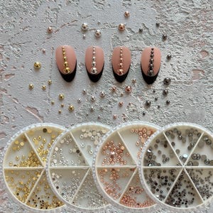 1Wheel Nail Art Metal 3D Stud Half-Ball Flat-Back Metal Decoration