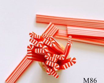 5pcs/lot 5mm*5CM Christmas Candy Polymer Clay Cane Fancy Christmas Stick M86