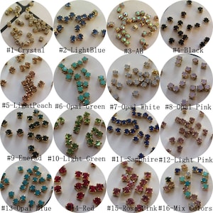 100pcs/bag 3D 2*2mm Square Setting Different Colors Rhinestone Nail Art Rhinestone
