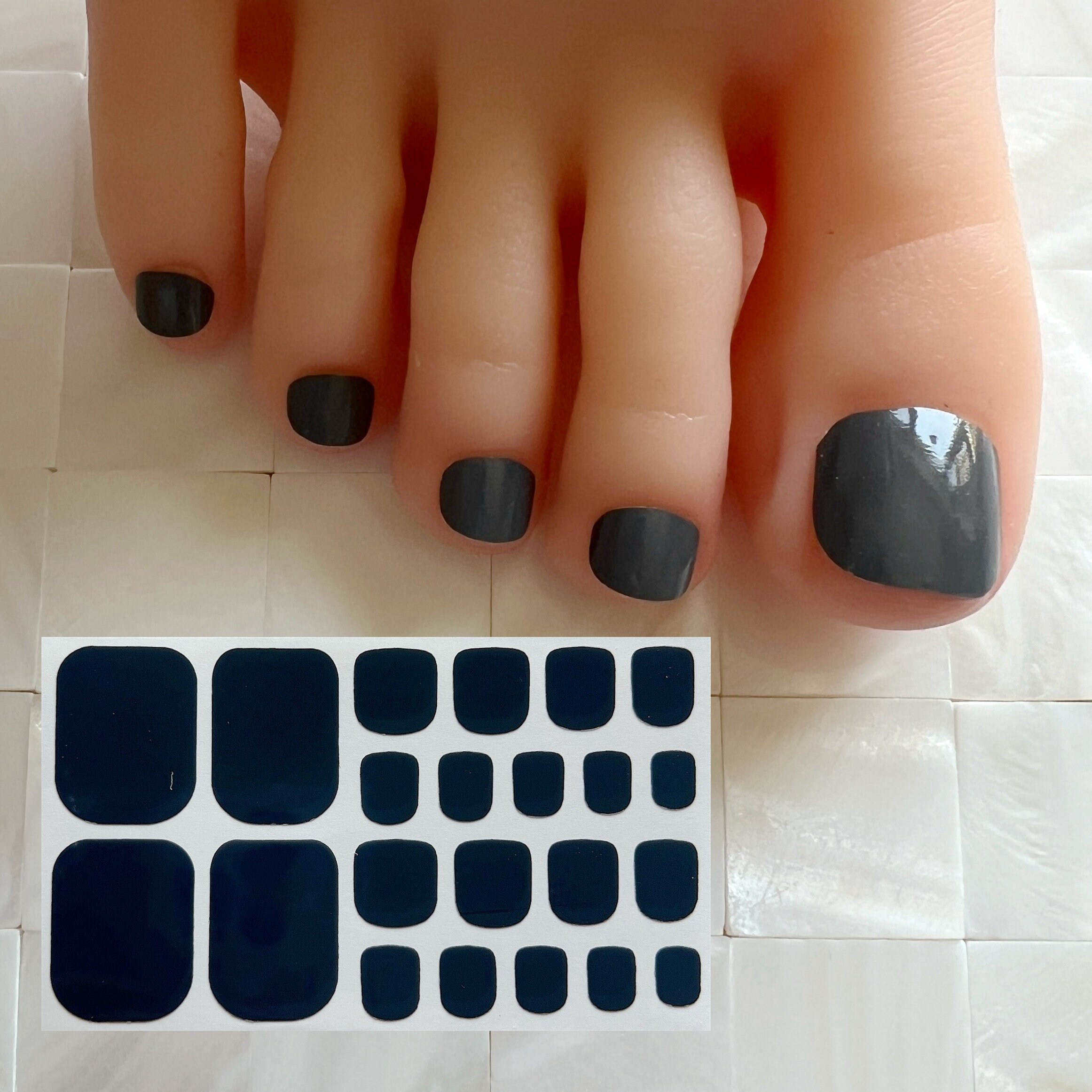 1pc Nail Art Full-cover Toe Nail Sticker Sheet Manicure Sticker