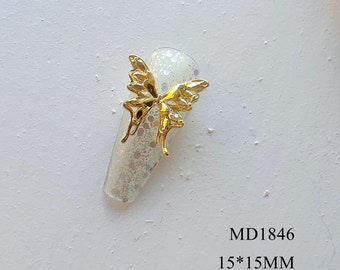 5pcs/bag Nail Art Metal 3D Charms Half-Circle Bee Heart Bow Shape Nail Art  Deco MD1343-1349