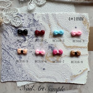 30pcs/bag Cartoon Nail Art Bow Deco Resin Cartoon Deco Nail Art Decoration Nail DIY Deco RC316